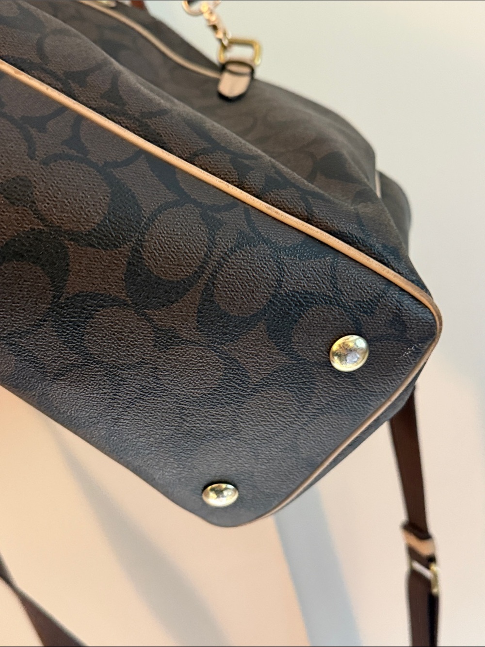 Coach Signature Utility Diaper Bag with Tan Trim - Picture 6 of 9